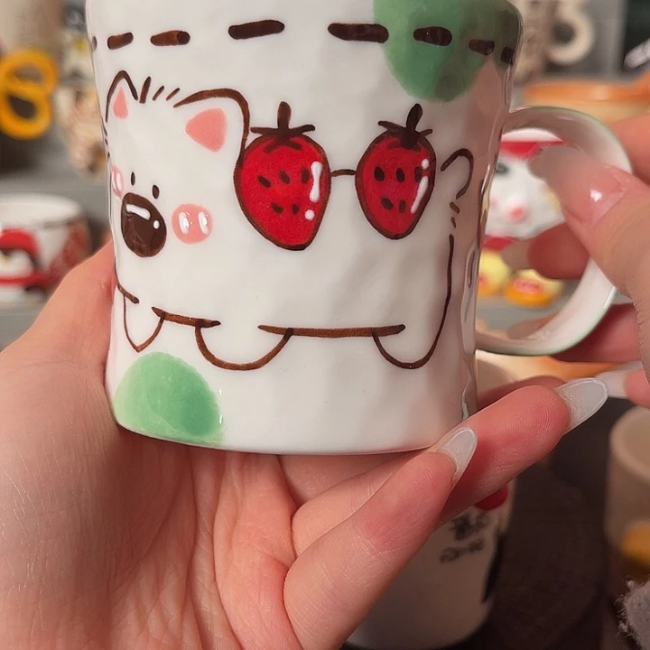 景德镇陶瓷可爱手绘杯