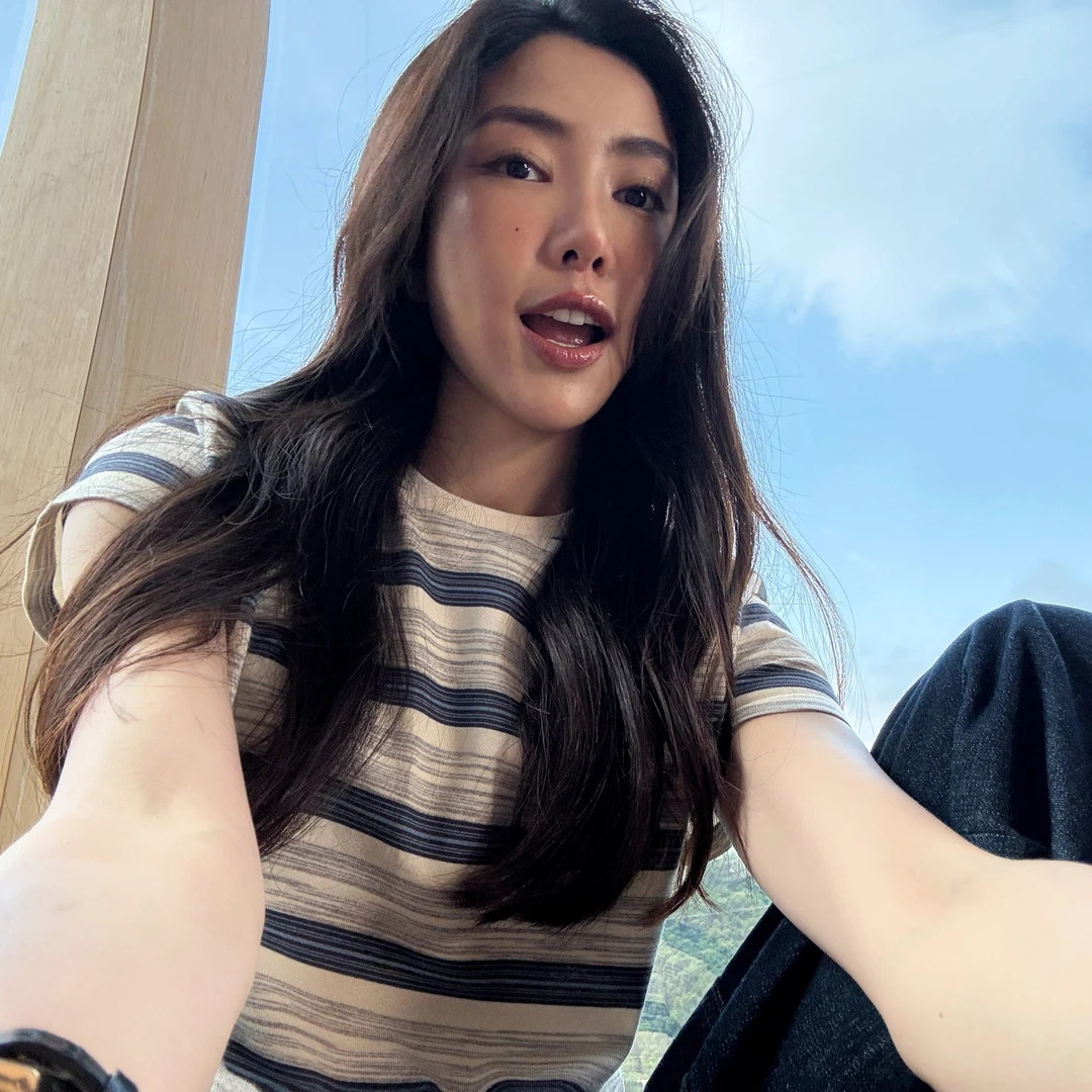 ROMI STUDIO“休闲复古”舒适棉撞色条纹宽松圆领T恤短袖RWCAS65323