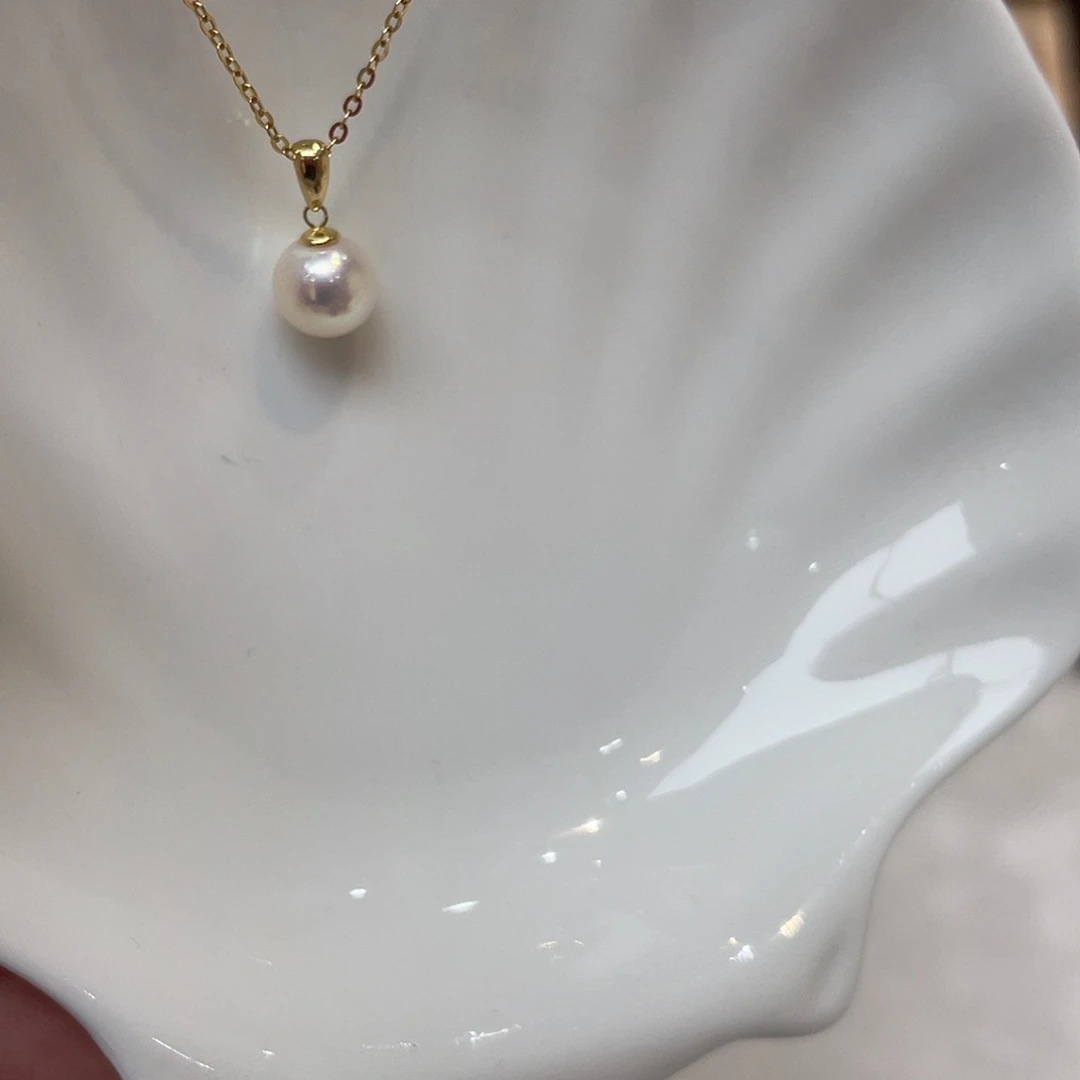 吊坠(赠链)18K金镶嵌海水珍珠