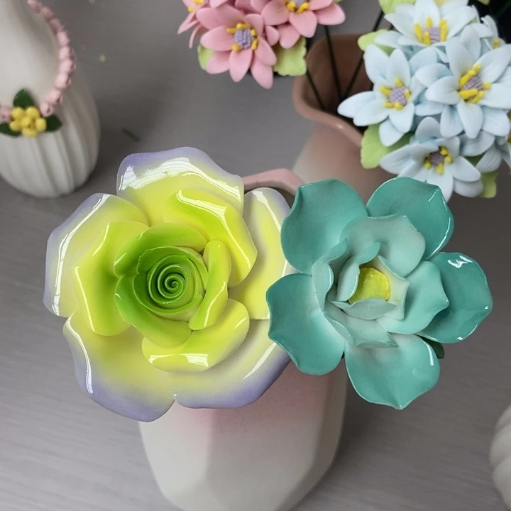 陶瓷手工制作陶瓷花