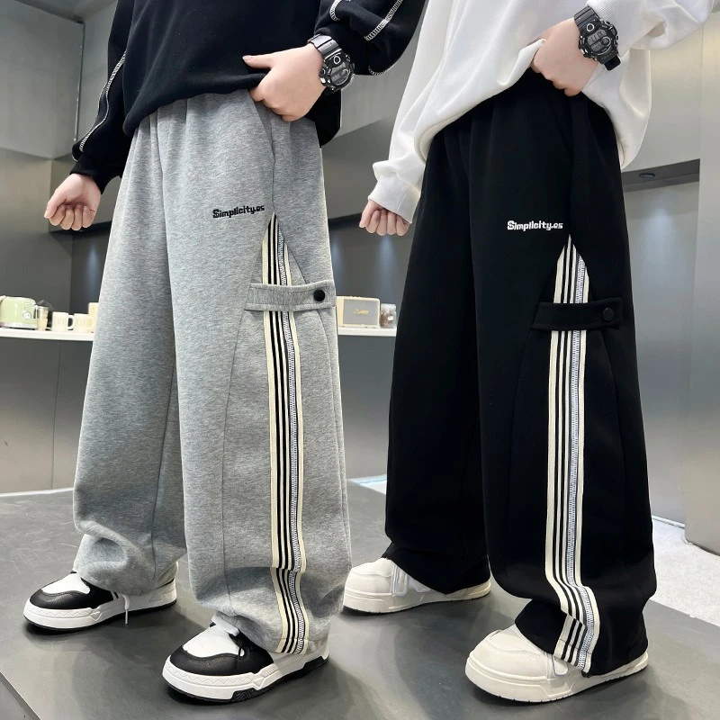 【高品质】巴拉拉男童秋装裤子2025新款儿童春秋款中大童帅气宽松直