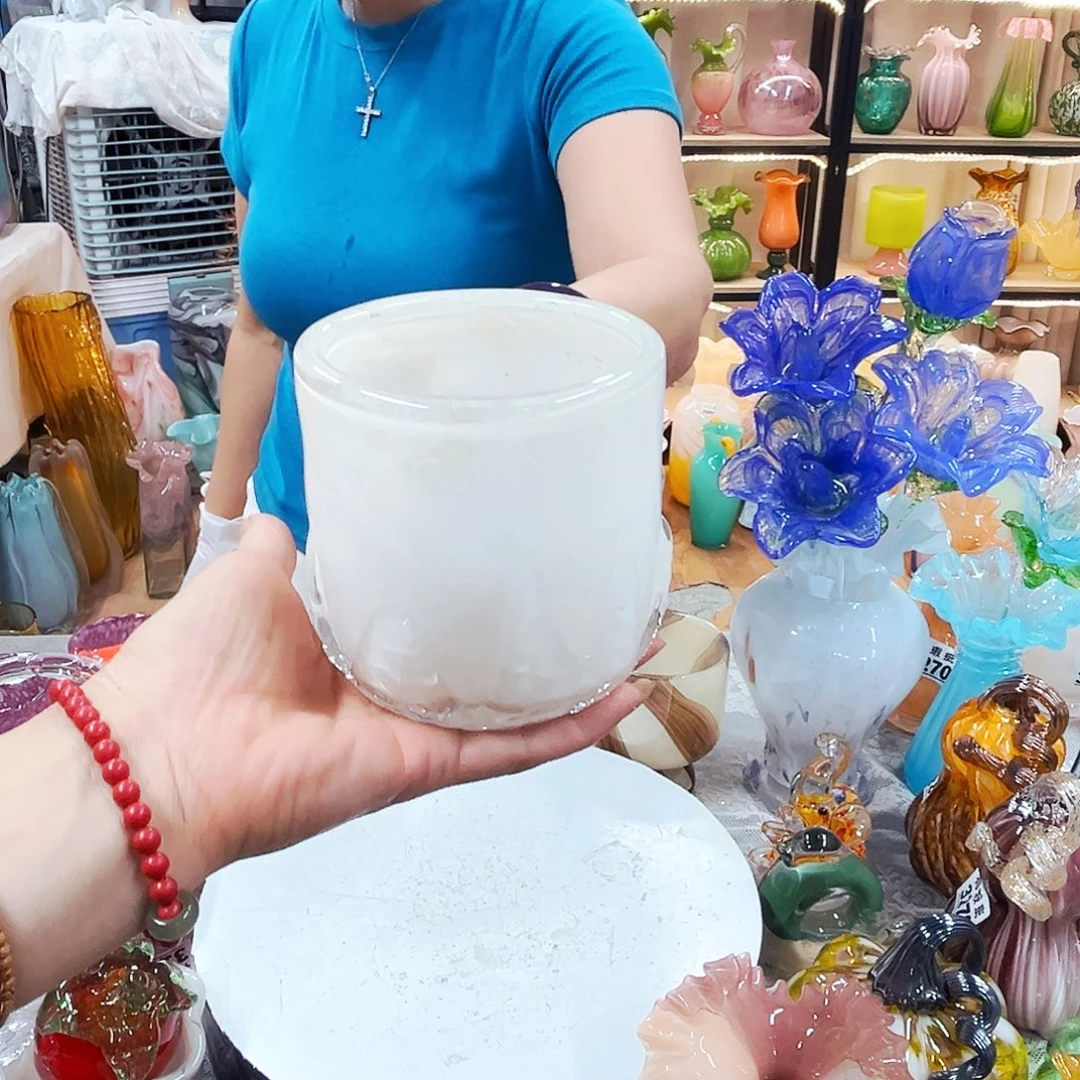 琉璃笔筒家悦琉璃工艺品不完美