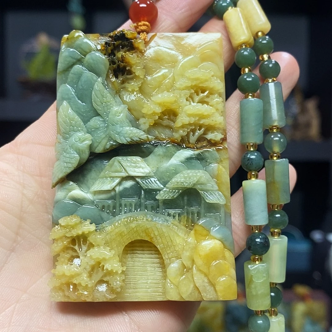 未镶嵌岫玉挂件吊坠