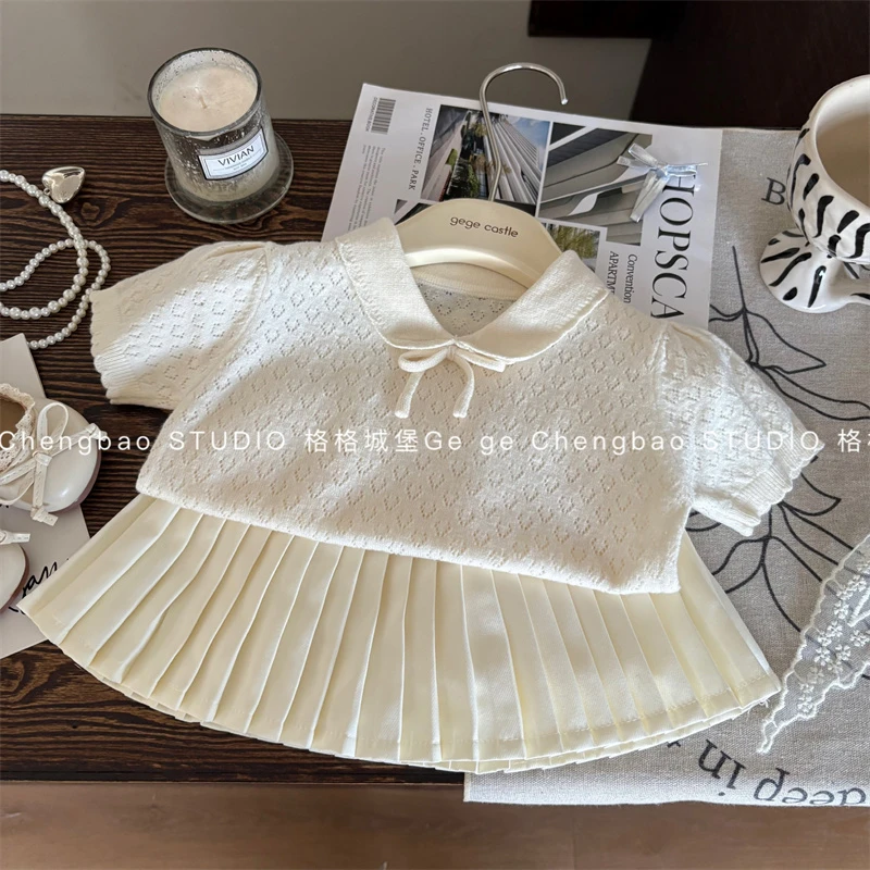 女童夏季裙裤套装2025新款时髦女宝宝夏装童装时髦百搭两件套