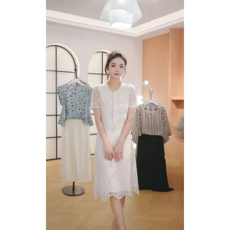 M1778 夏季25年新款高档洋气新中式收腰显瘦气质妈妈连衣裙女时尚