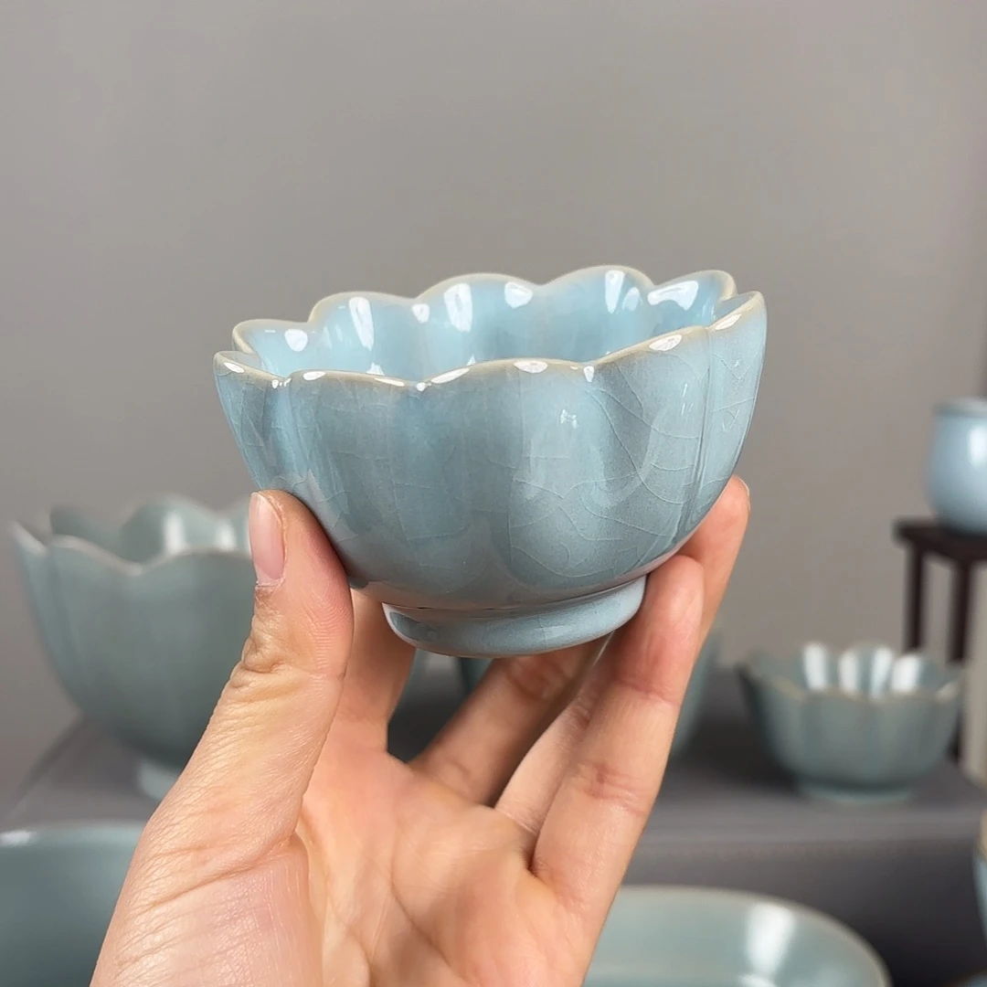 其他汝窑天青釉莲花碗小号