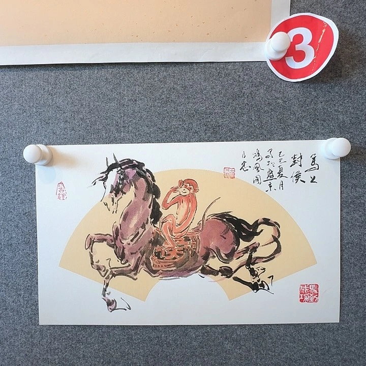 国画王乃忠水墨画马上封侯