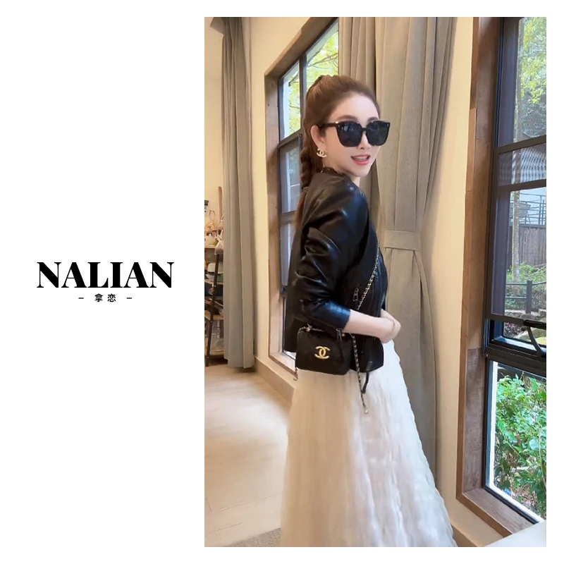 Nalian/拿恋外套牛仔洋气2025年春秋新款显瘦机车服 DZ5227