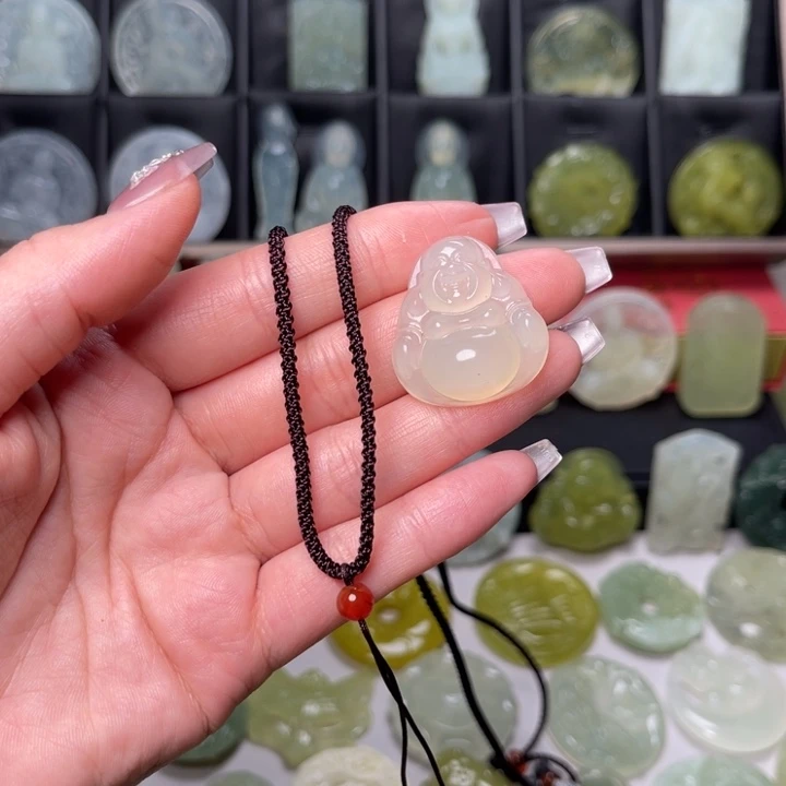 悦***斑岫玉未镶嵌吊坠(赠链)