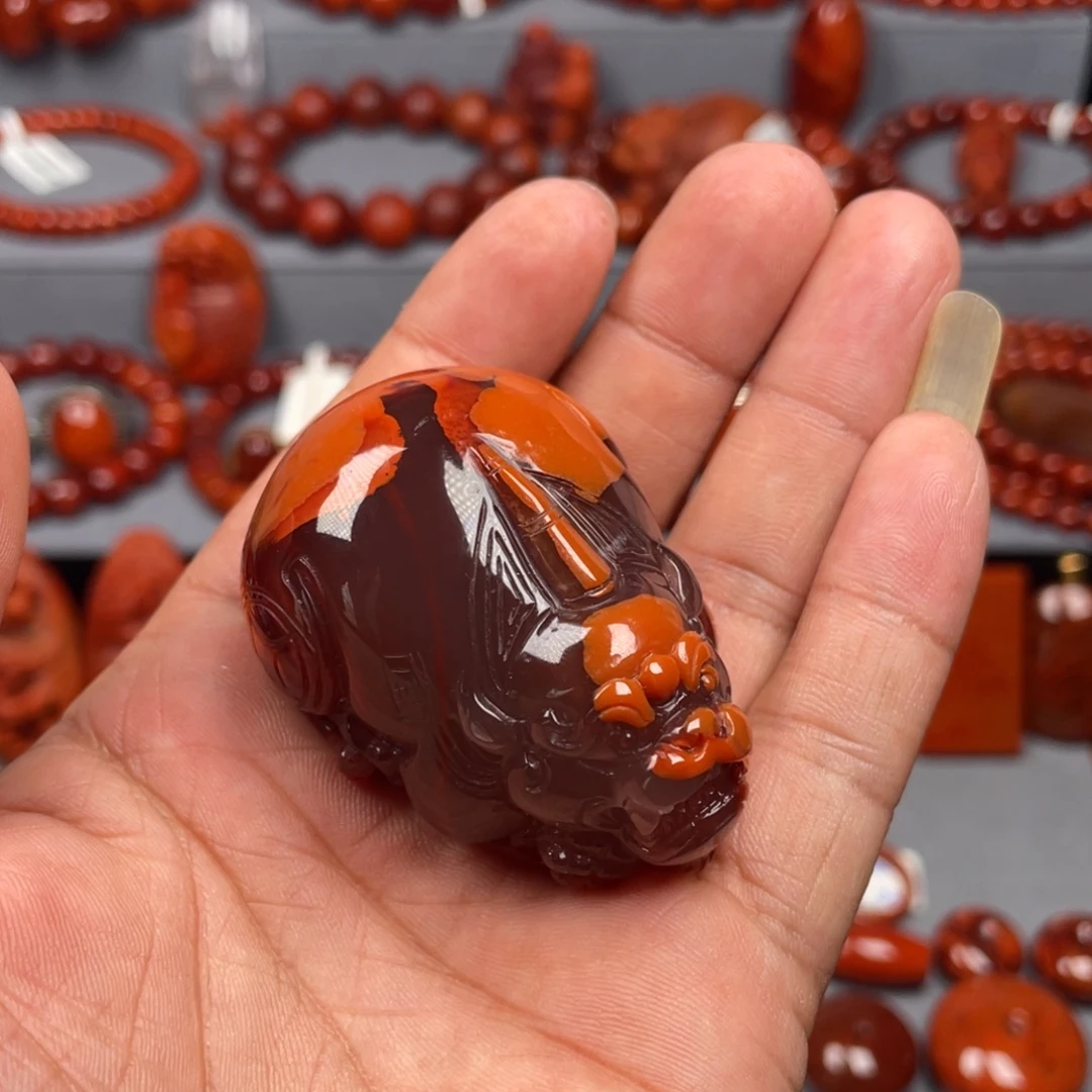 未镶嵌南红玛瑙珠宝奇石吊坠