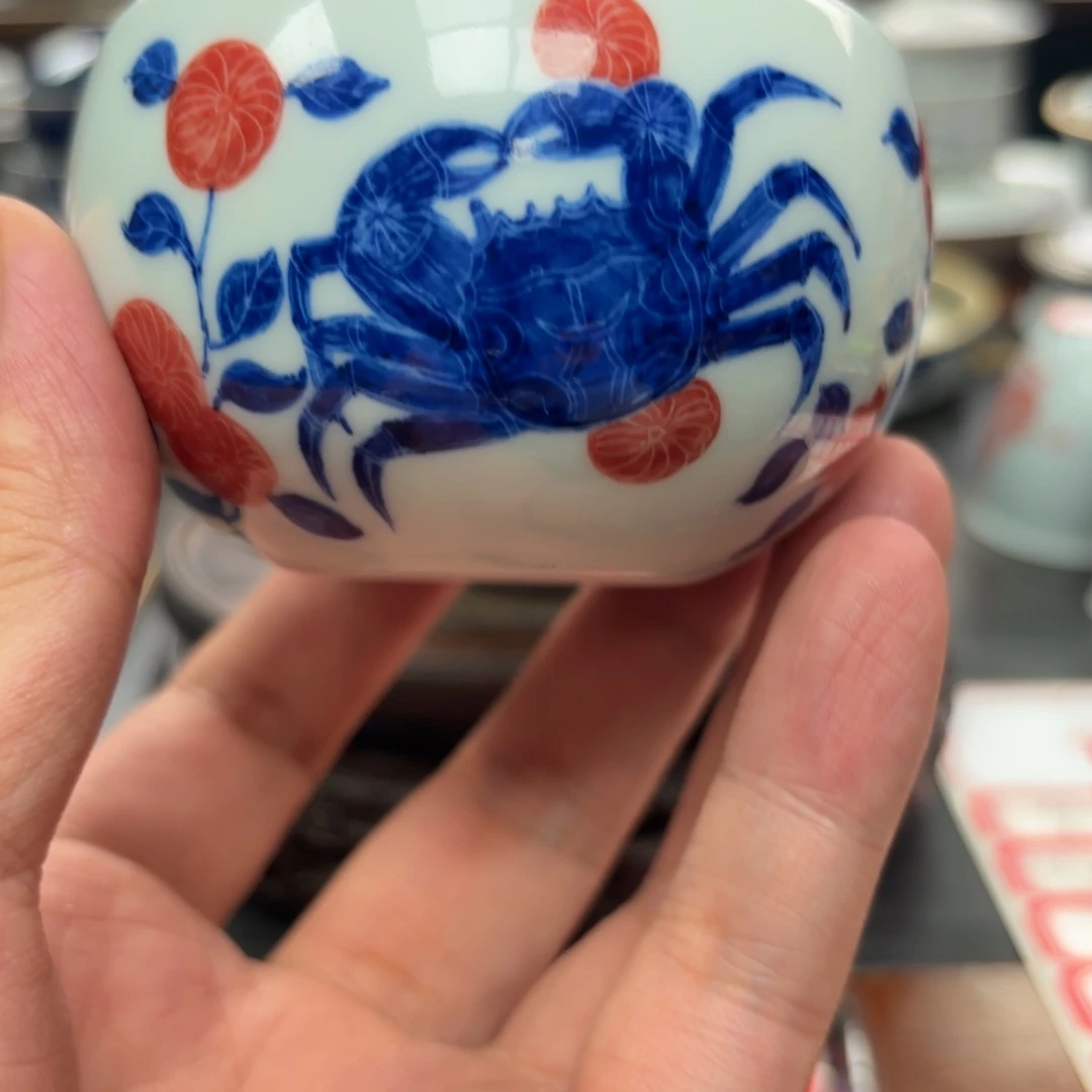 哈***宝螃蟹手绘杯子杯子3