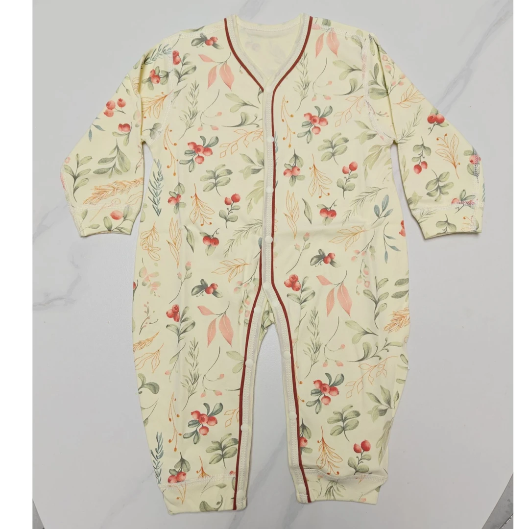 乐娃娃四季长袖连体哈衣 石榴果园