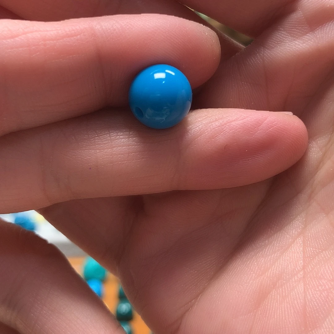 琉璃颈饰暴力蓝11mm圆珠