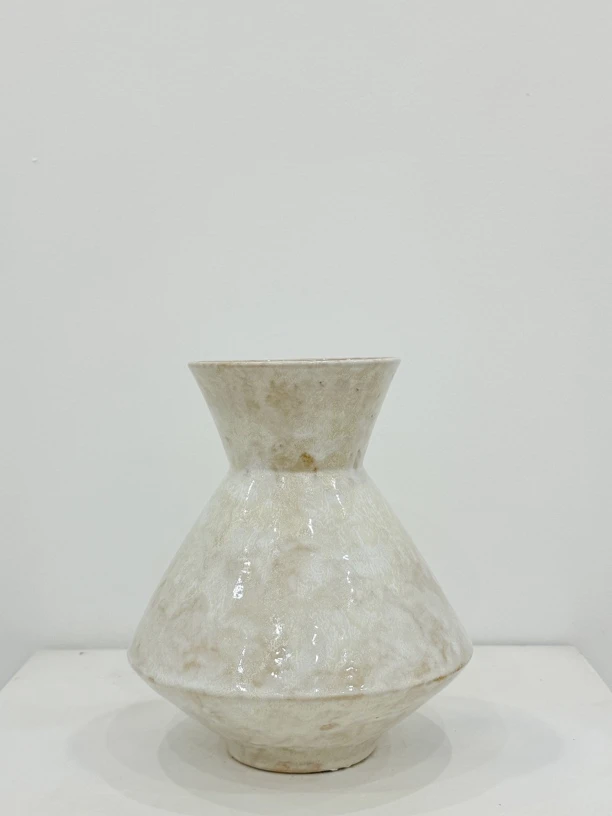 言言家 奶油黄手工陶瓷水培花瓶