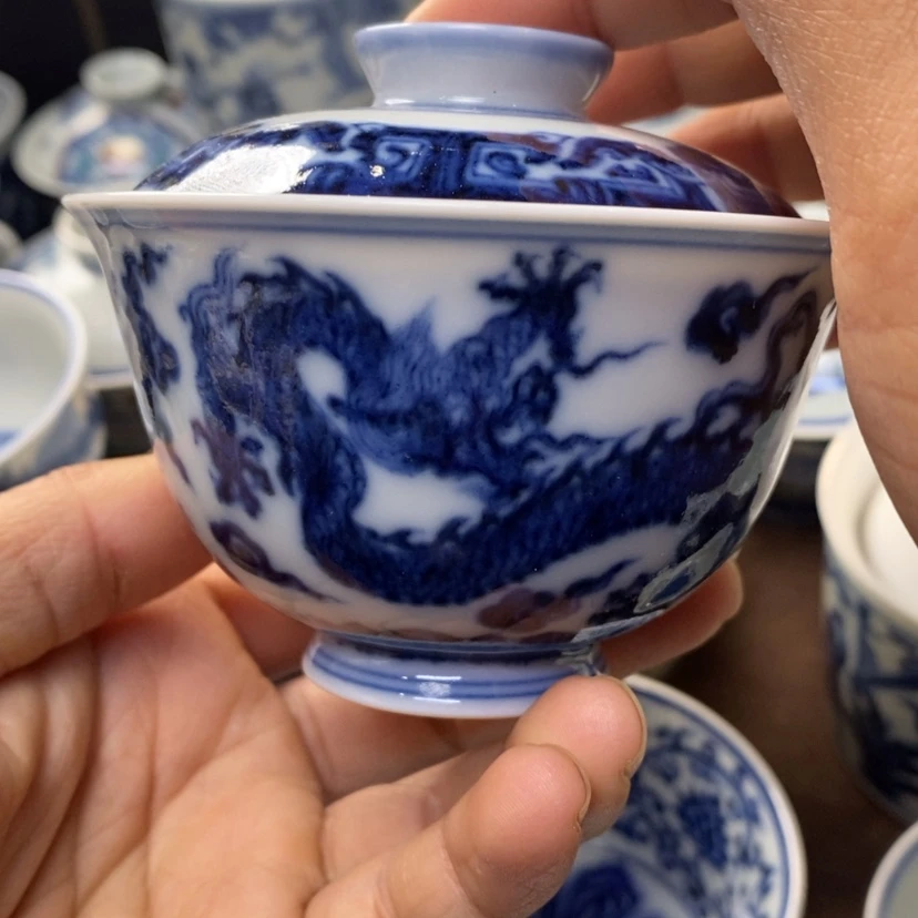 【闪购商品】景德镇青花瓷盖碗