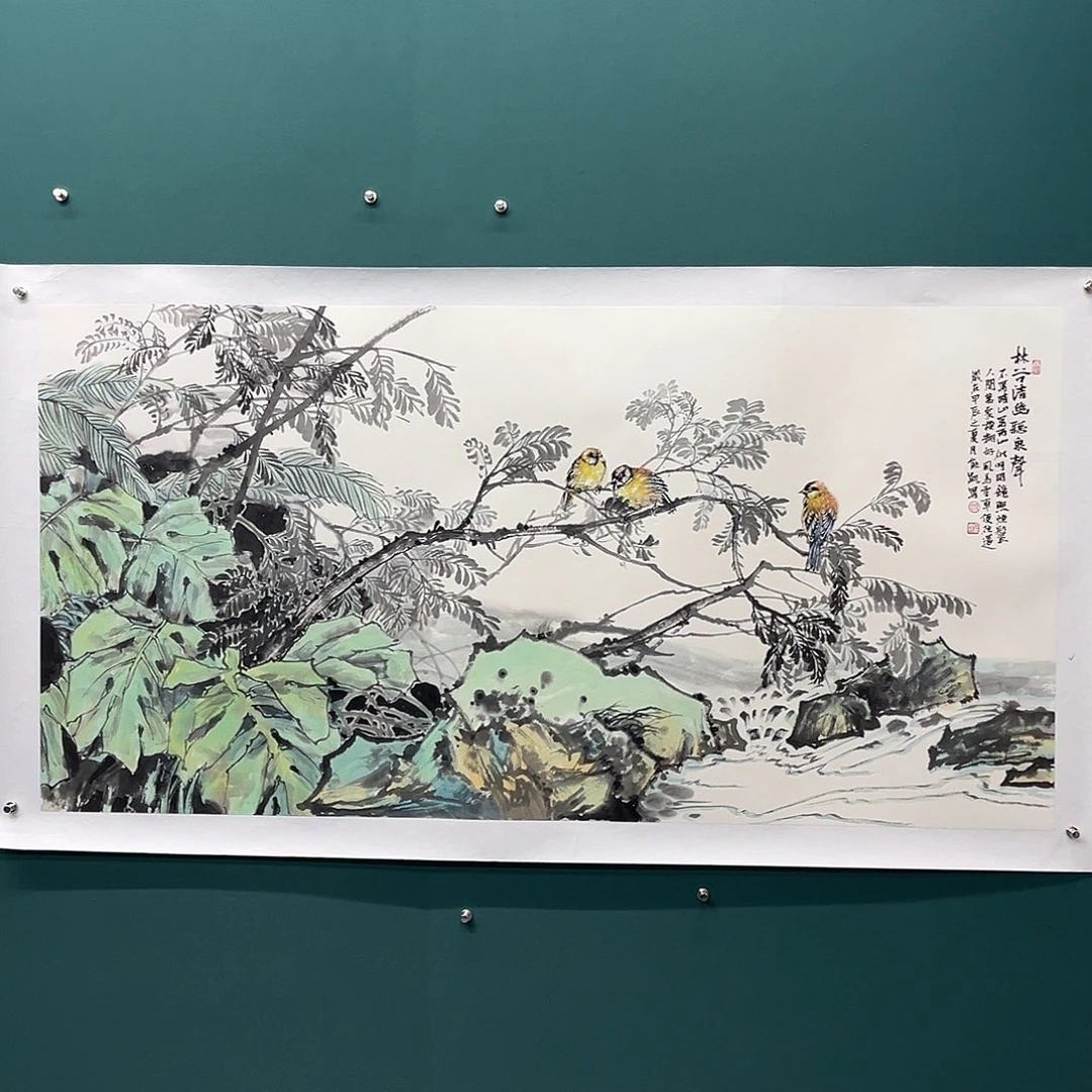 国画艺术家真人手绘