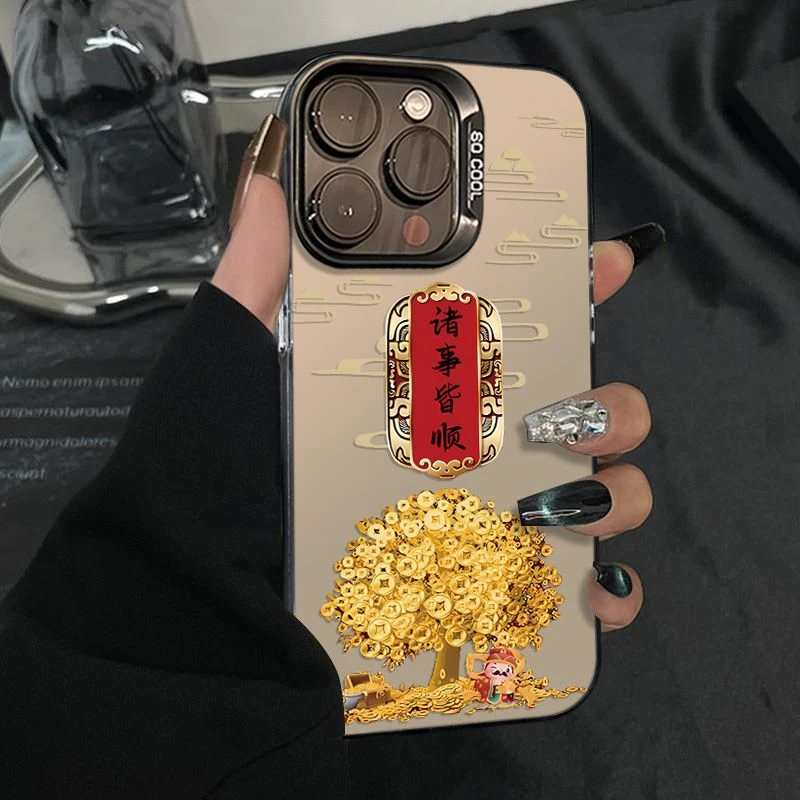 撞色元气诸事钱适用于苹果16手机壳iphone15华为op小米vivo防1413