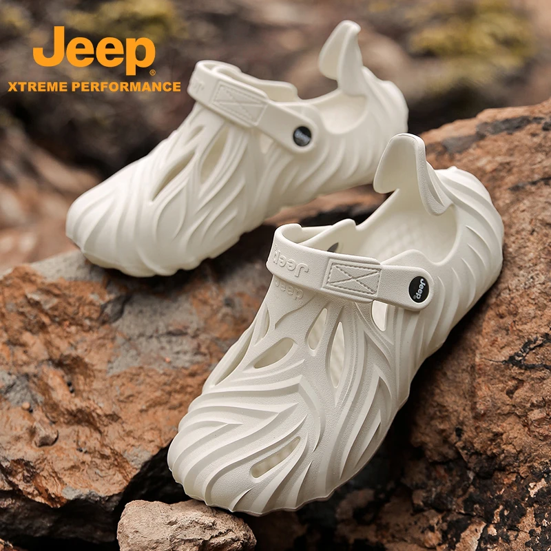 JEEP/吉普透气青春潮流镂空耐磨夏季洞洞鞋沙滩鞋户外厚底凉鞋