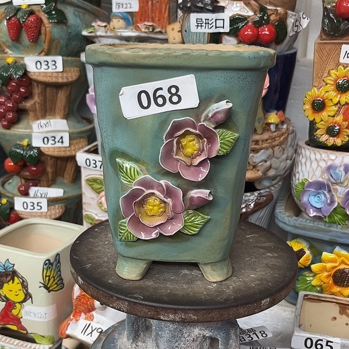 粗陶材质多肉花盆