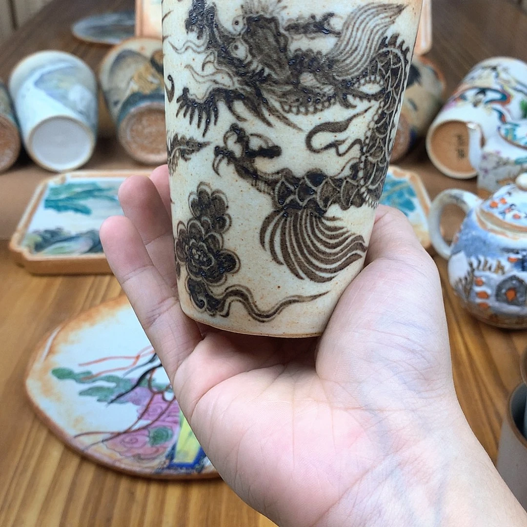 晟***地杯景德镇陶瓷手作