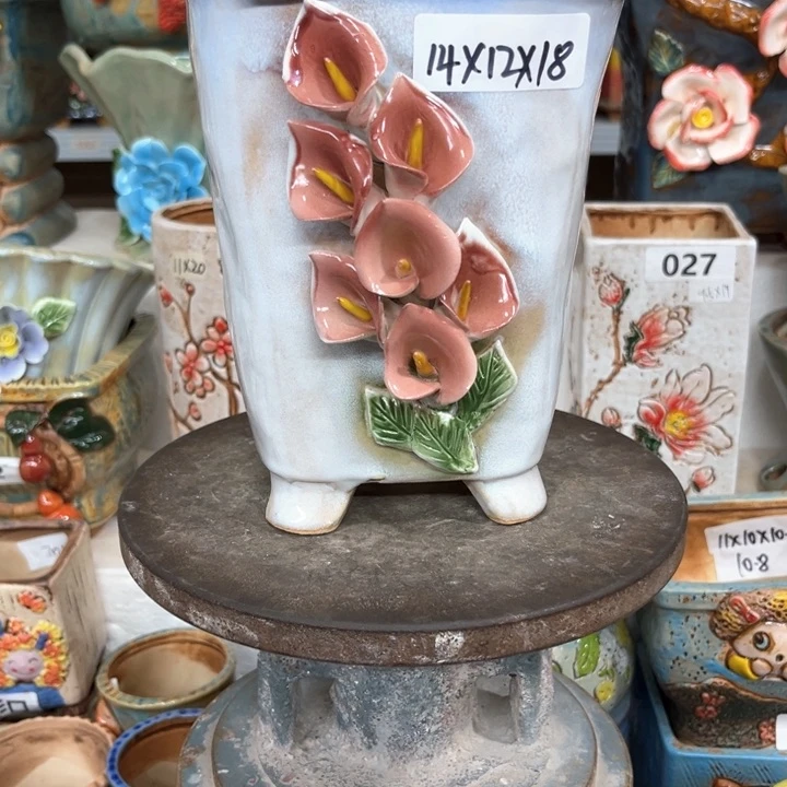 紫砂花盆粗陶材质多肉陶瓷花盆