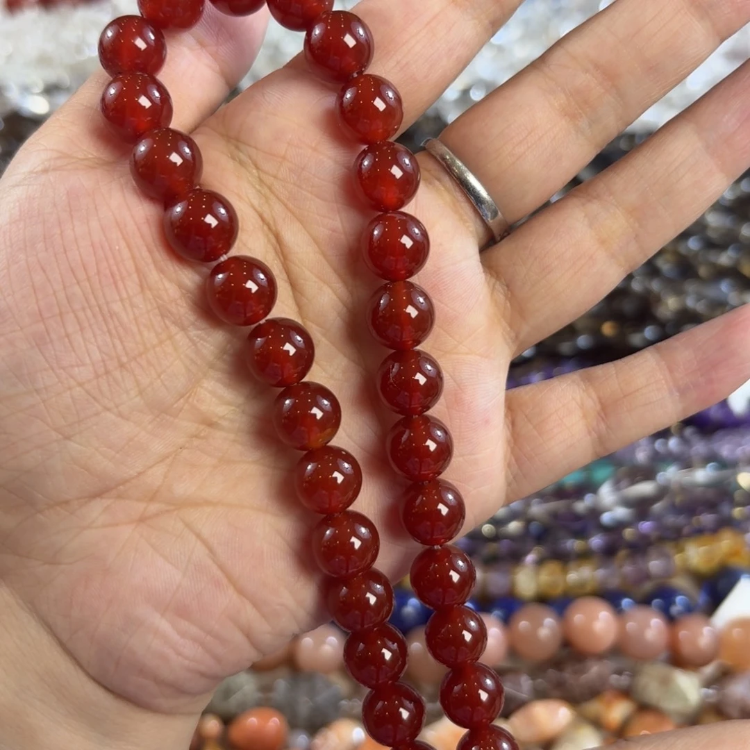 玛瑙/玉髓未镶嵌珠宝半成品A品红玛瑙卡10