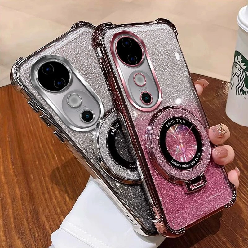 闪粉磁吸支架适用vivoS19手机壳V2364A软壳镜头全包防摔女新款潮.