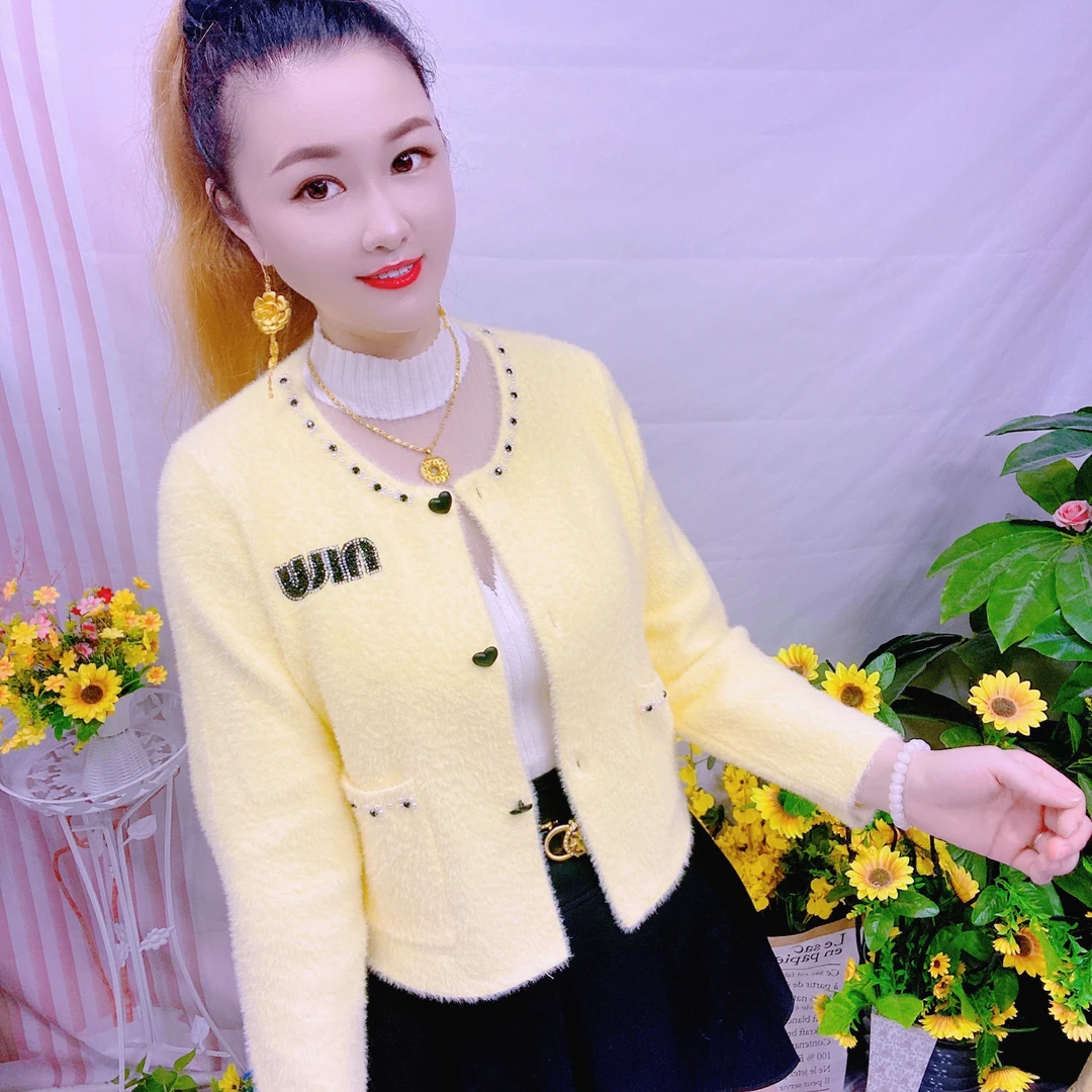 长袖女法式短外套时尚针织轻奢单排扣秋季简约通勤