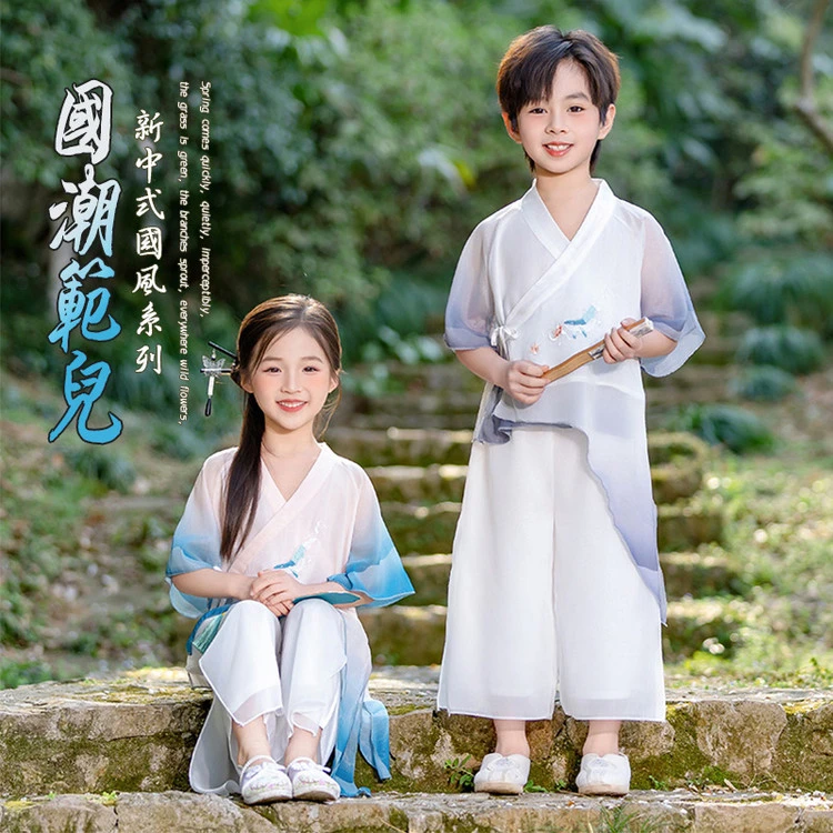 女童汉服套装夏季新款儿童民族服装美黛遇童装九岁传统服饰