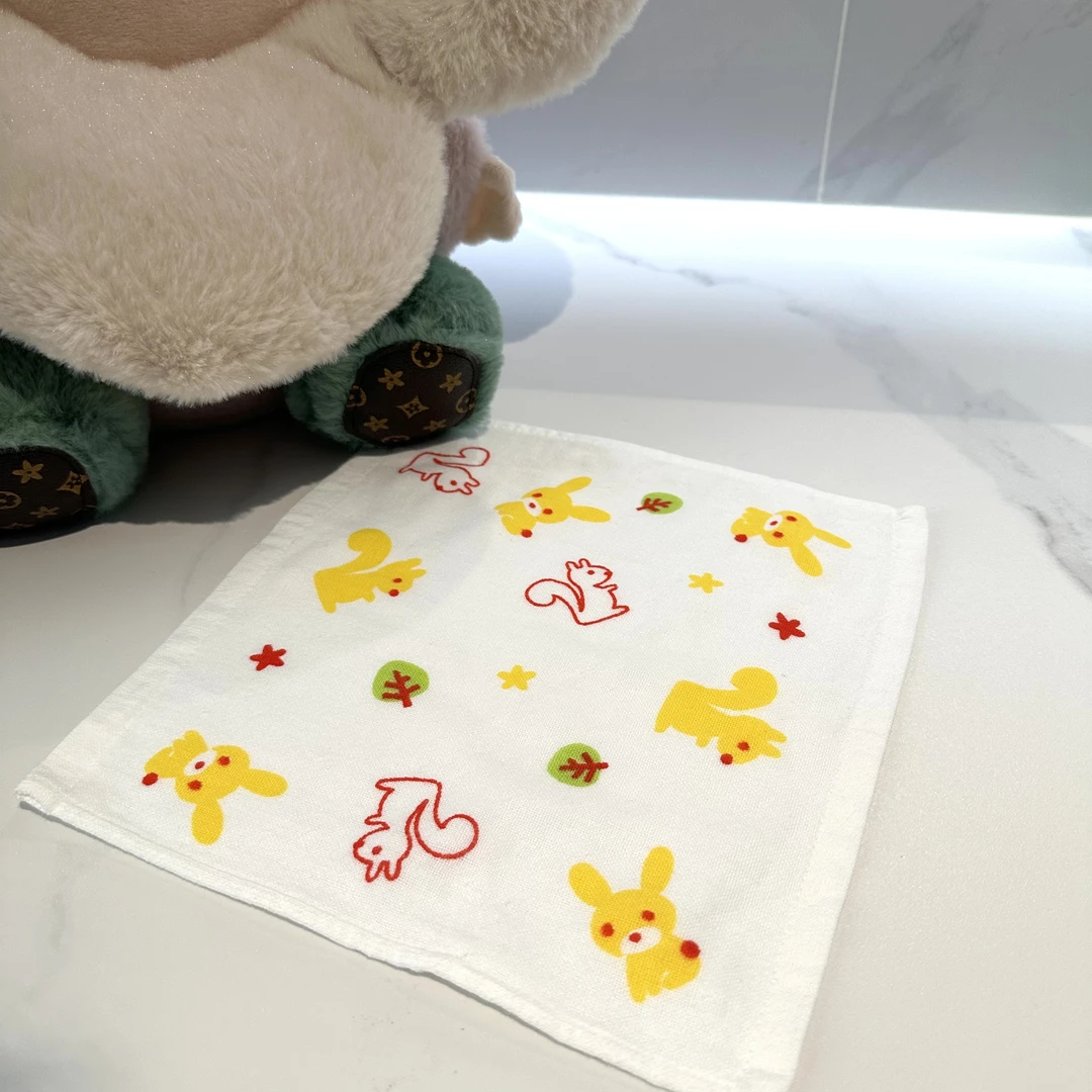ananstudio 松鼠黄兔小方巾