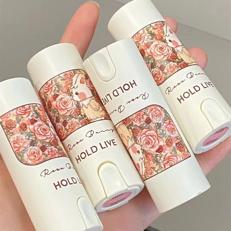 HOLDLIVE复古花园兔兔口红唇膏哑光雾面丝绒奶茶色显白唇釉学生款
