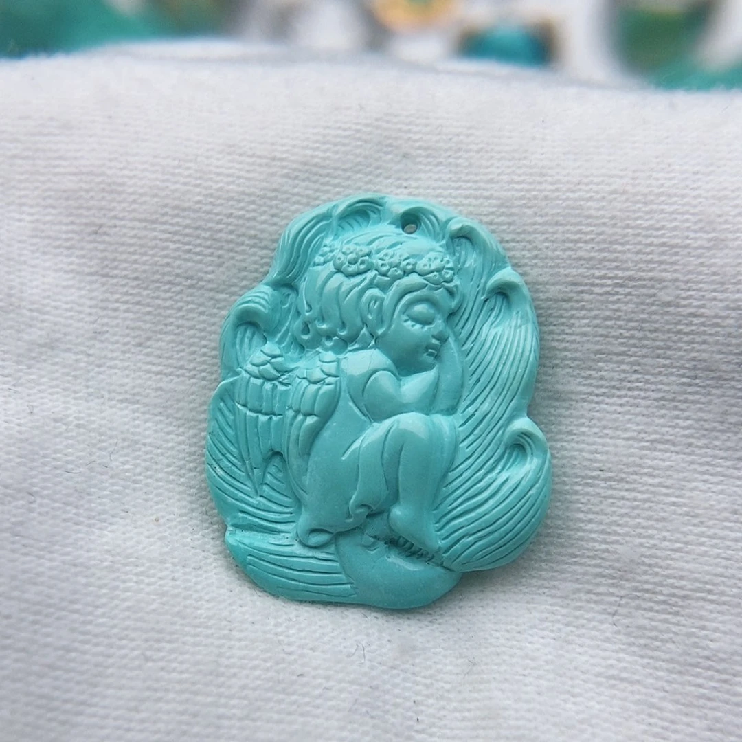 绿松石未镶嵌颈饰