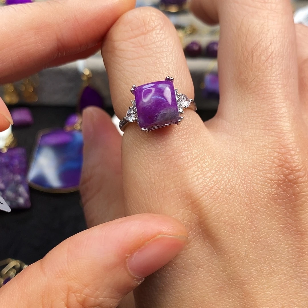 苏纪石（舒俱来）银S925镶嵌戒指