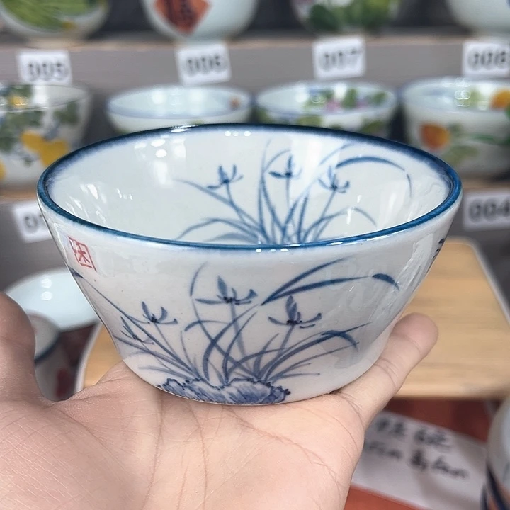 禾泥陶器手工手绘高温釉下彩陶瓷