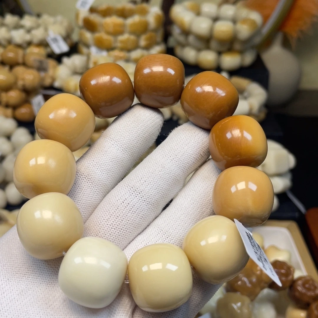 吊坠菩提根/象牙果103渐变桶珠瑕