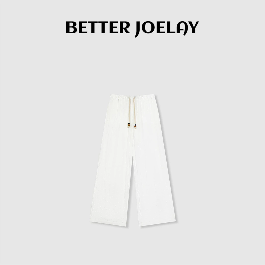 BETTER JOELAY-【素影花漾】时尚休闲直筒裤子宽松百搭Z1250