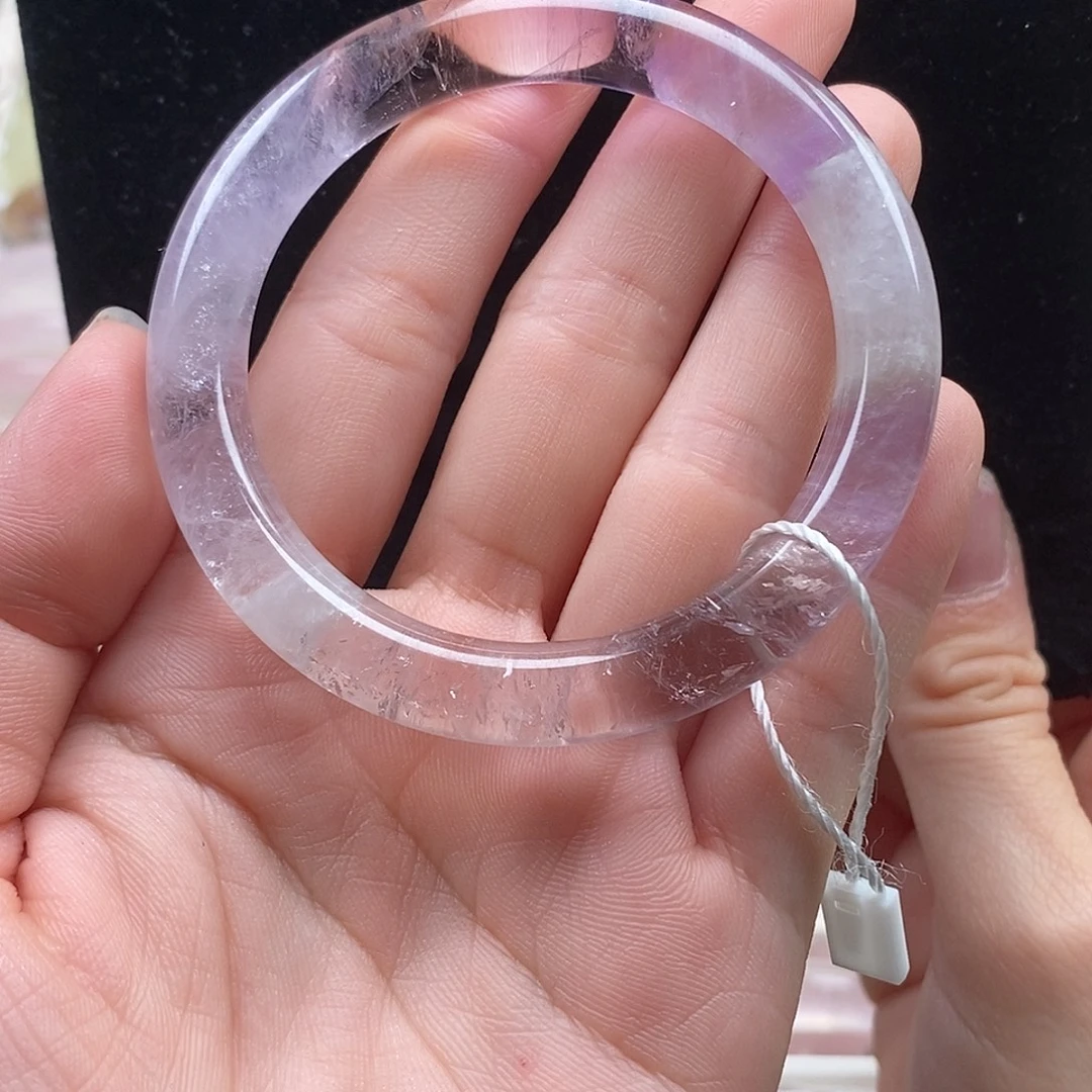 手镯未镶嵌水晶圆条紫水晶51