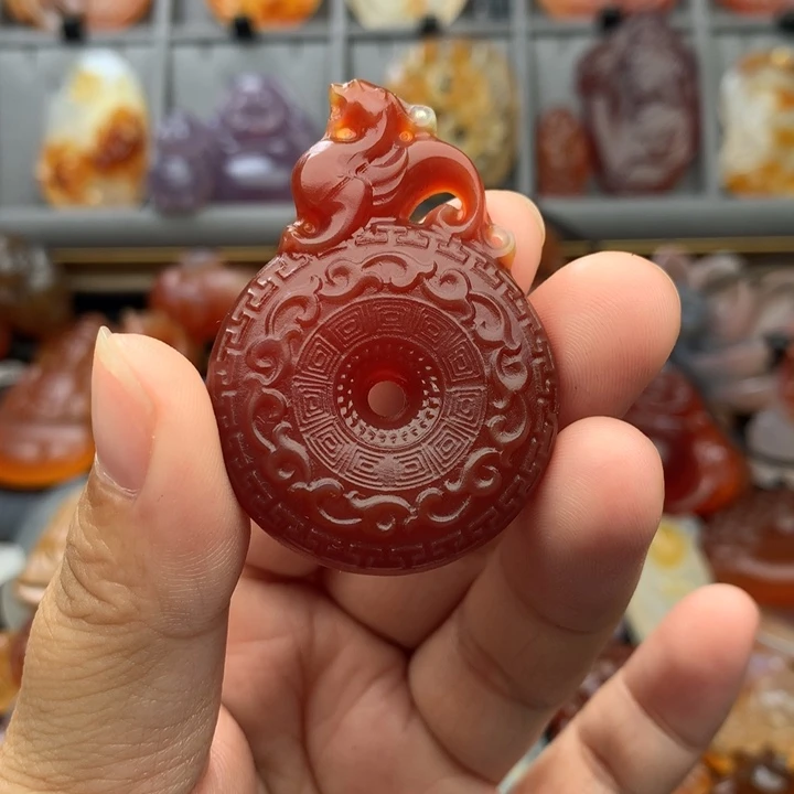 帅***叔玛瑙/玉髓未镶嵌颈饰