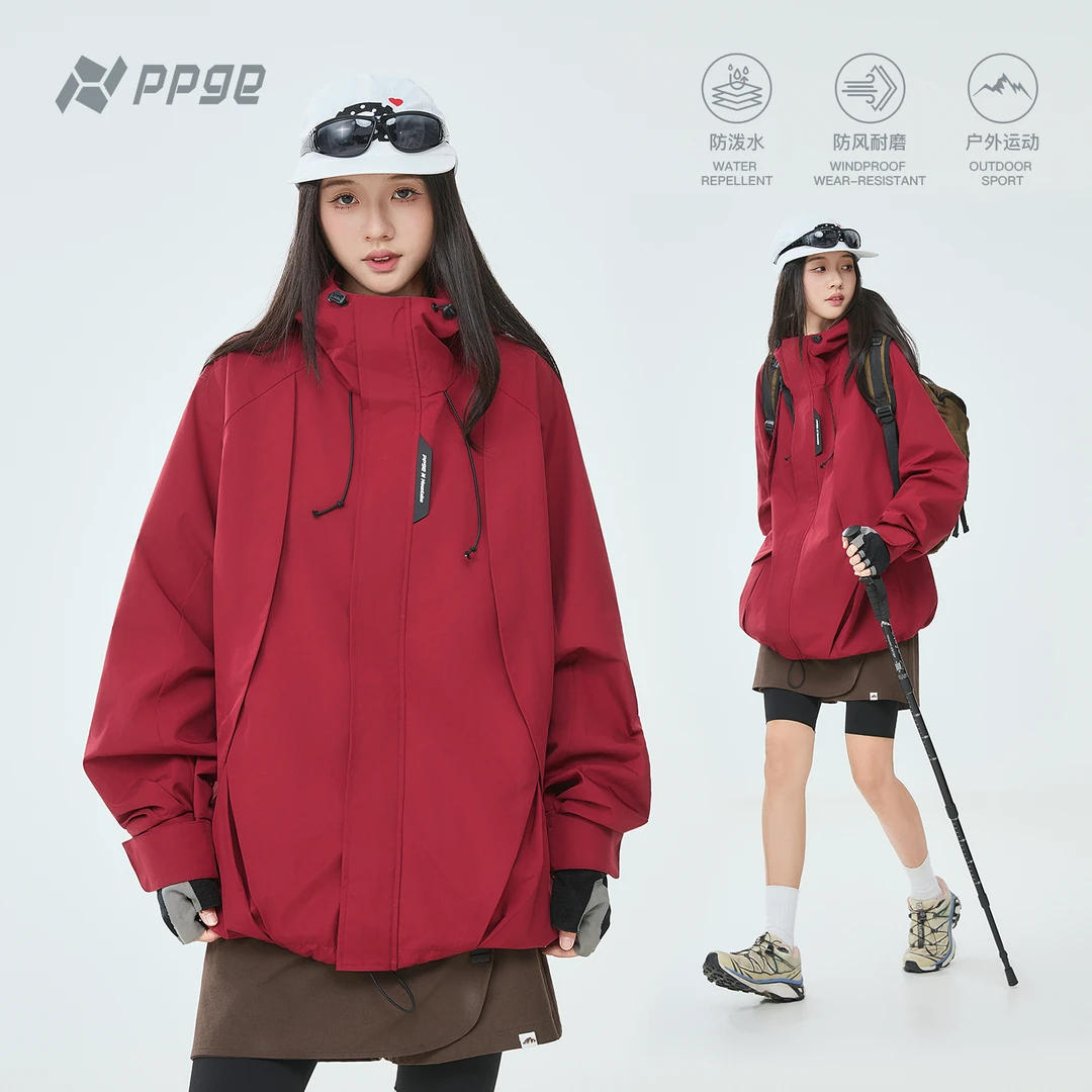 【重工解构+防风防水+男女同款】ppge春秋户外保暖冲锋软壳夹克外套