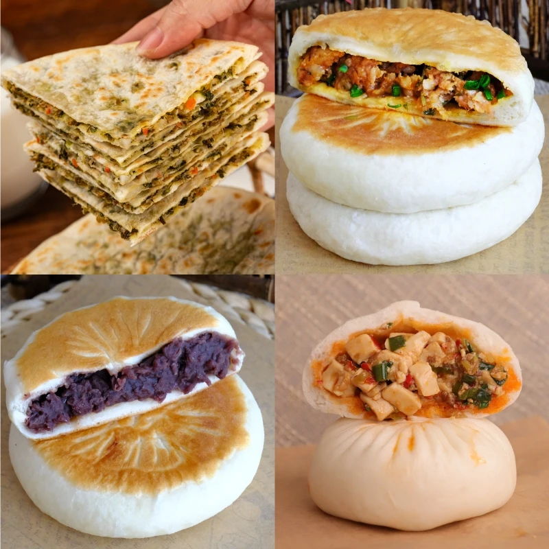 秋梅手工馅饼建德豆腐包葱肉饼豆沙饼江南麦饼多口味馅饼冷冻品加热即食