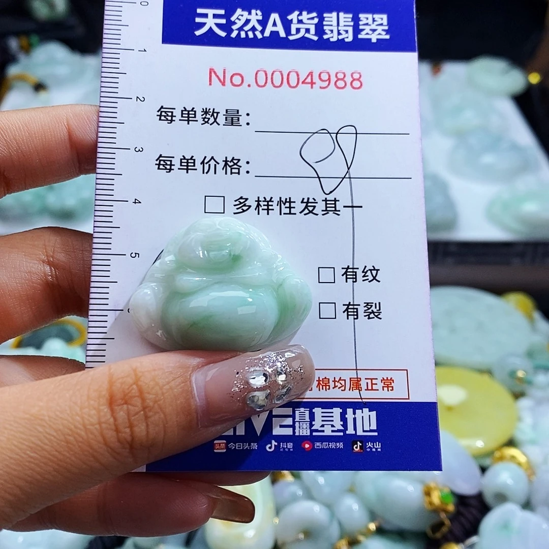 翡翠未镶嵌毛衣链4988