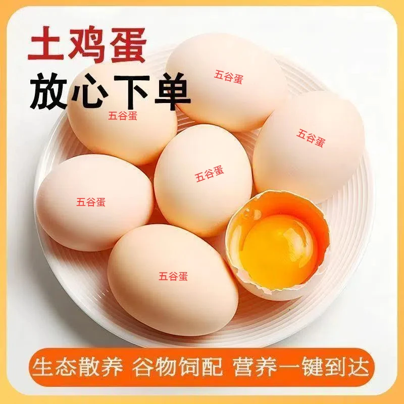50枚 【新店福利】农家散养五谷蛋新鲜土鸡蛋草鸡30枚