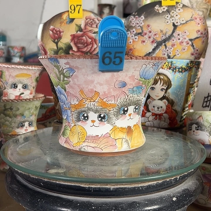 满38包邮 景德镇幸运花盆