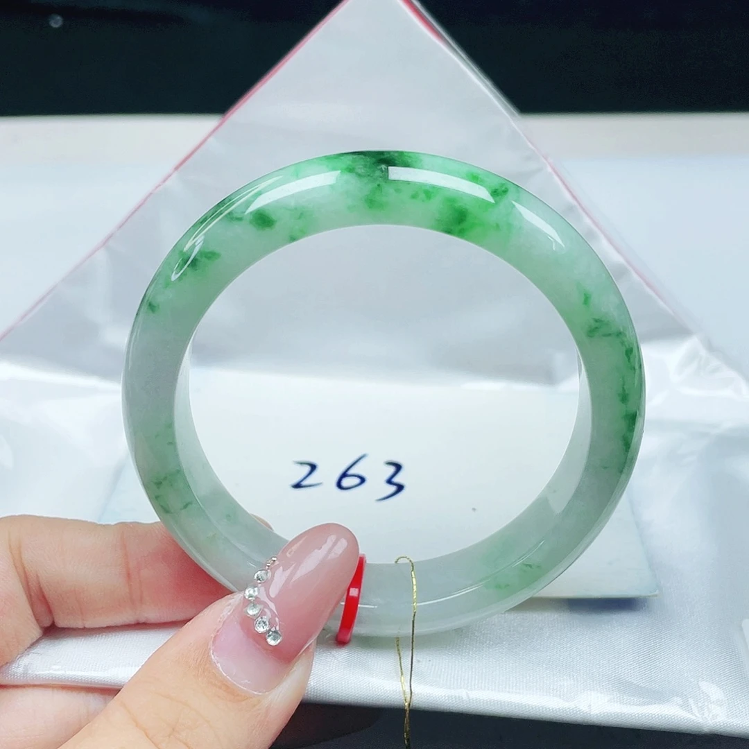 翡翠未镶嵌手镯 正圈54+