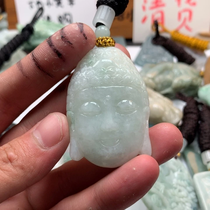 翡翠未镶嵌颈饰保真天然a货翡翠