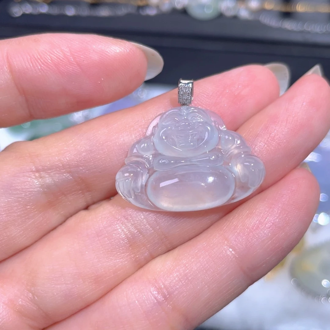 颈饰18K金镶嵌翡翠翡翠