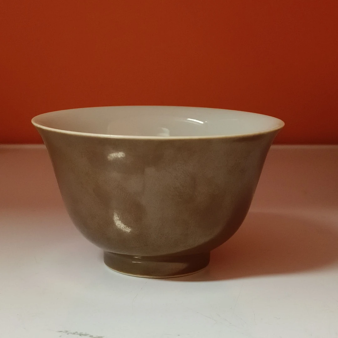 清乾隆 紫金釉茶圆