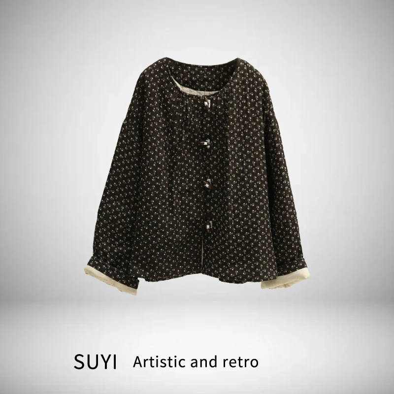 【SUYI原创高定】新款碎花复古棉衣