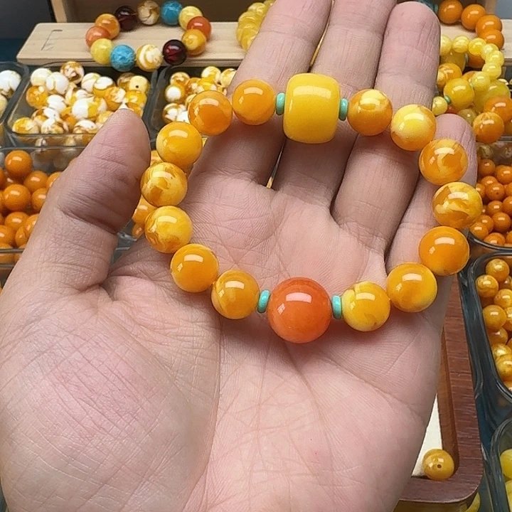 珊***珊无非金属精品老蜡色素串搭配一条