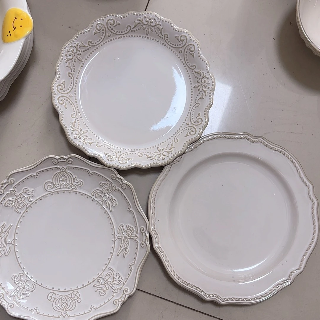 瓷片瑕疵特价陶瓷浅盘